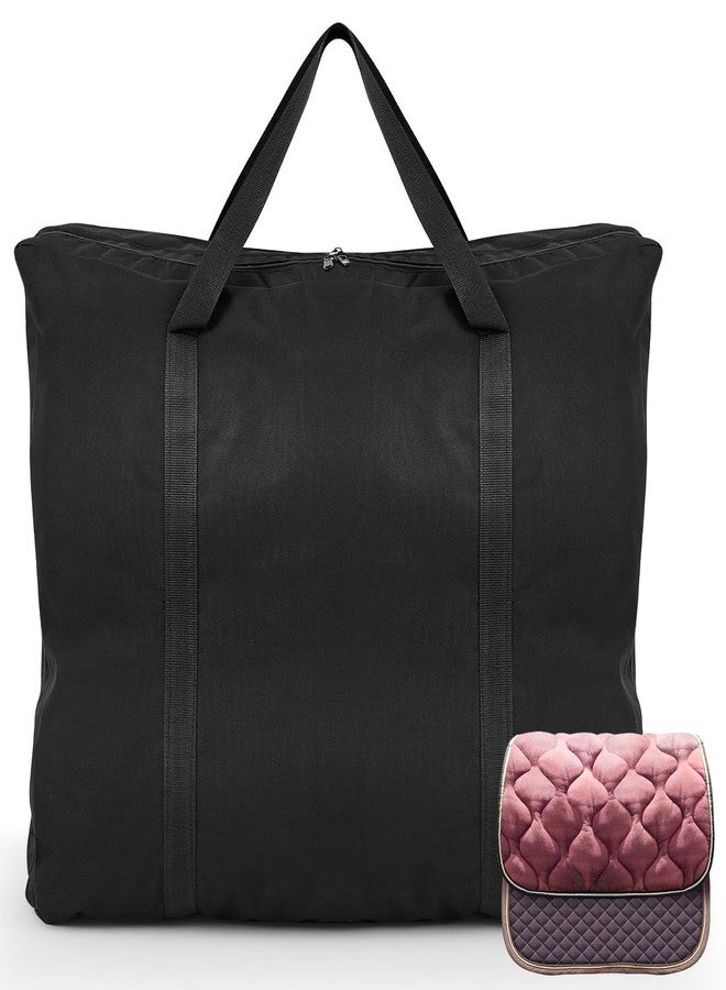 SilTriangle English Saddle Pad Bag Oxford Cloth Multiple Compartments Horse Saddle Pads Convenient Western Storage for Horses Grommets Multi Carrier for Equestrian Air Circulation - Image 1